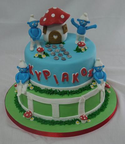 Smurfs theme cake - Cake by Marina Costa