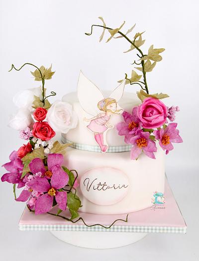 Flowers cake - wafer paper  - Cake by Arianna
