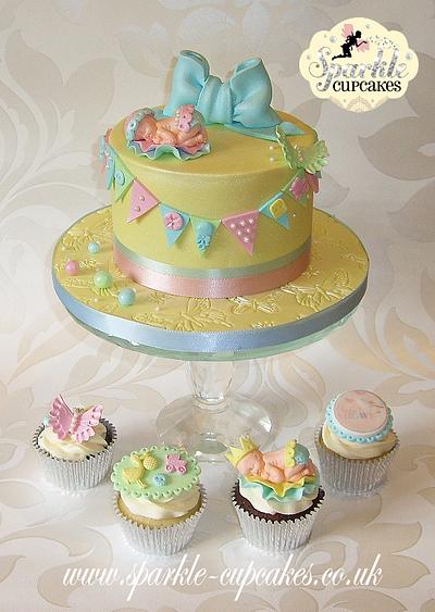Summer Cuties - Baby Shower Cake & Cupcakes - Cake by Sparkle Cupcakes