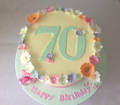 Floral Birthday Cake - Cake by Daniela