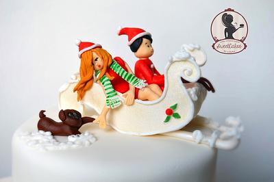 family with flying reindeers !  - Cake by Sweetcakes