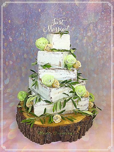 Naked wedding cake - Cake by Cindy Sauvage 