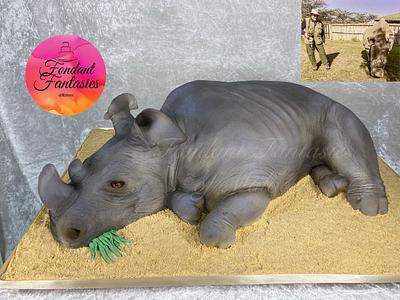 The Last White Rhino - Cake by Fondant Fantasies of Malvern