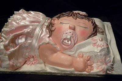 sleeping baby girl - Cake by joanne
