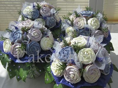 Hues of Purple Cupcake Bouquets - Cake by Cakexstacy