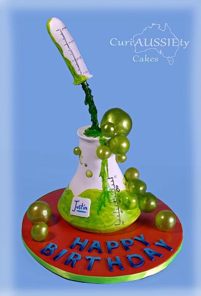 Science beeker  cake - Cake by CuriAUSSIEty  Cakes