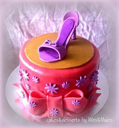 Purple Heels - Cake by Tina Salvo Cakes