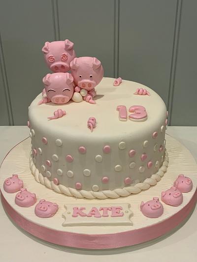 Percy Pig  13th Birthday Cake - Cake by Margaret Lloyd