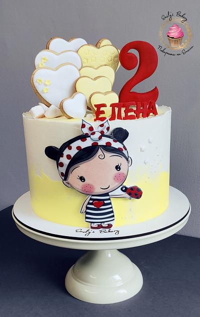Girl & Ladybug - Cake by Emily's Bakery