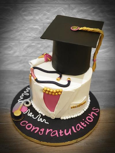 Elegant Doctor graduation cake  - Cake by Maro Cakes