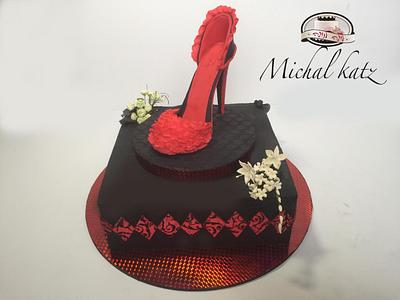 hiil red shoe cake - Cake by michal katz