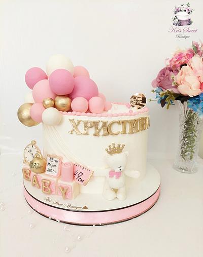 Welcome baby girl - Cake by Kristina Mineva