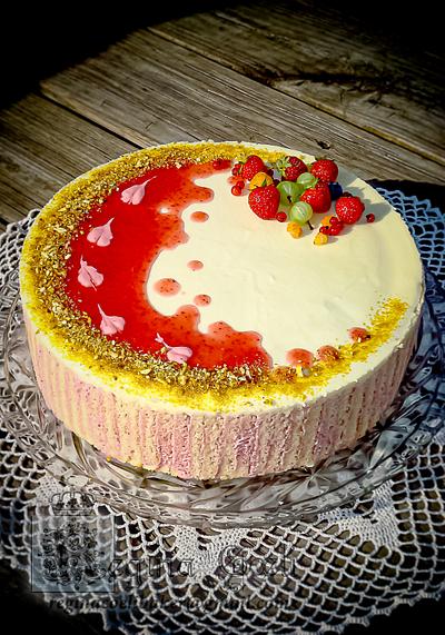Strawberry-Pistachio Charlotte - Cake by Regina Coeli Baker