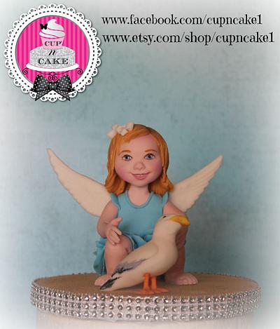 Angel topper - Cake by Danielle Lechuga