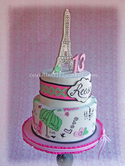 Paris theme 13th birthday cake - Cake by CuriAUSSIEty  Cakes