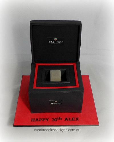 Tag Watch Box - Cake by Custom Cake Designs