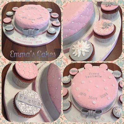 Christening cake and cupcakes - Cake by Emma's Cakes - Cakes for all occasions