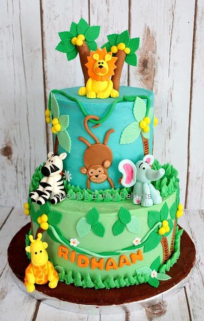 Jungle Animals themed Cake - Cake by Manju Nair