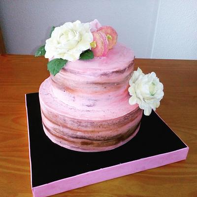 VINTAGE PEONY CAKE - Cake by Camelia