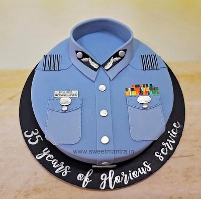Air force retirement cake - Cake by Sweet Mantra Homemade Customized Cakes Pune