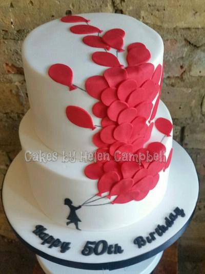 99 Red Balloons - Cake by Helen Campbell