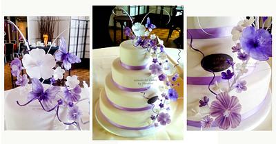 Wedding cake with flowers - Cake by Vanessa
