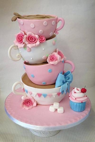 Balancing tea cups - Cake by Laura Woodall