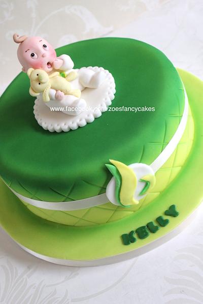 baby shower cake for a Bokwa instructor - Cake by Zoe's Fancy Cakes