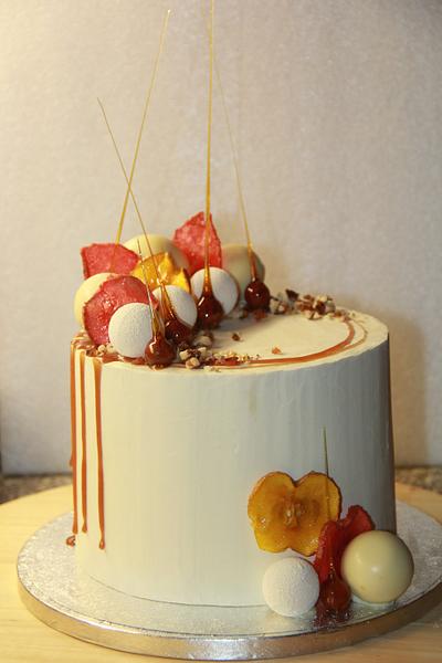 Cake with pears, salty caramel and hazelnuts - Cake by Dorty od Barči
