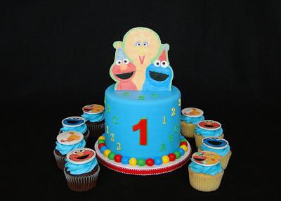 Sesame Street Cupcake Tower - Cake by Elisa Colon