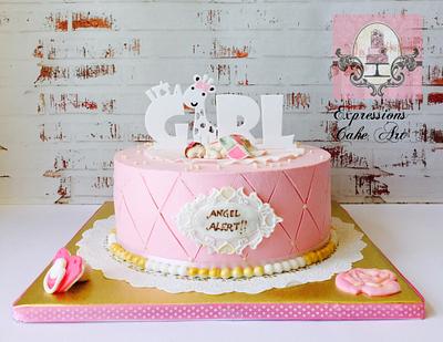 Angel Alert.... Baby on the way - Cake by Expressions Cake Art (Su)