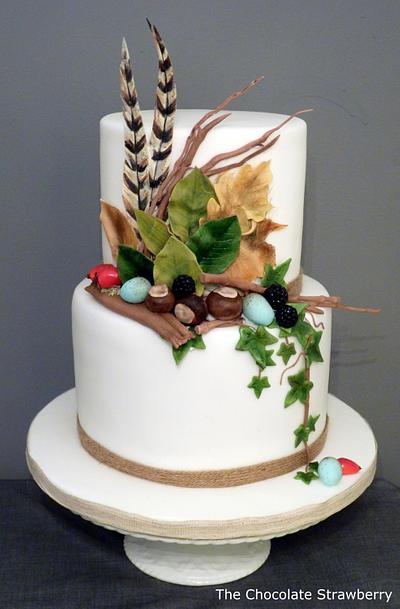Treasures we've found on our walks in the woods - Cake by Sarah Jones
