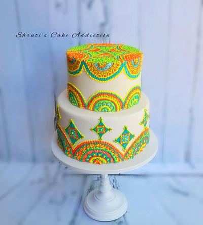 Royal Icing Intricate Piping - Cake by ShrutisCakeAddiction