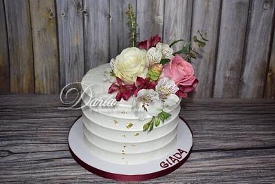 Floreal cake with cream - Cake by Daria Albanese