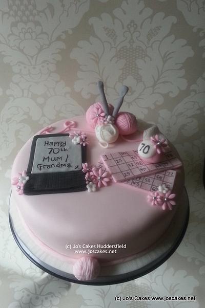 Pink and Silver 70th Birthday Cake - Cake by Jo's Cakes
