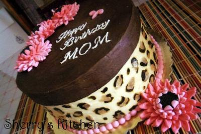 Leopard Cake - Mother's Birthday - Cake by Elite Sweet Cakes