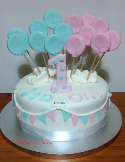 Balloons Cake - Cake by Andrea - La Ventana Dulce