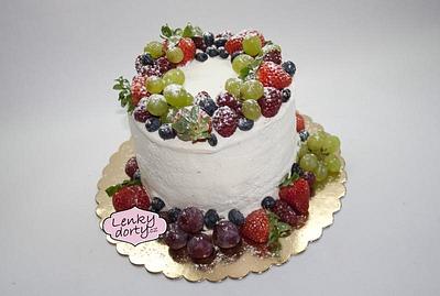  Fruit cake with whipped cream - Cake by Lenkydorty