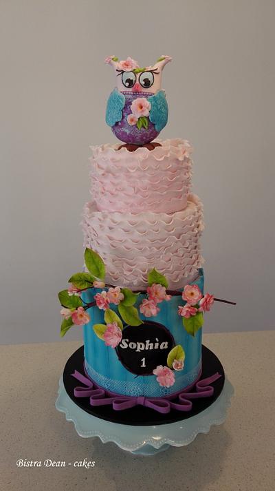 Owl birthday cake  - Cake by Bistra Dean 