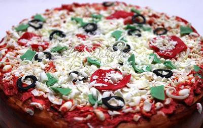 Pizza, anyone? - Cake by Sangeetha