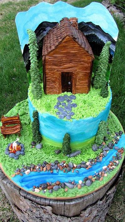 Cabin in the Woods - Cake by Katyast