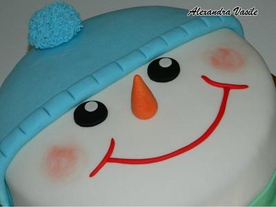 Snowman cake - Cake by alexandravasile