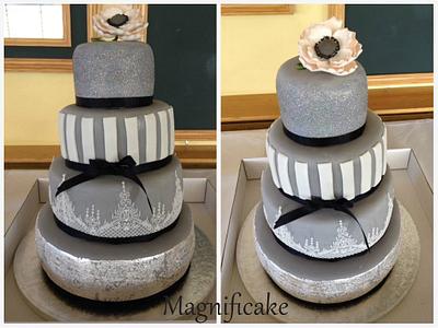 Silver lace cake - Cake by Paula