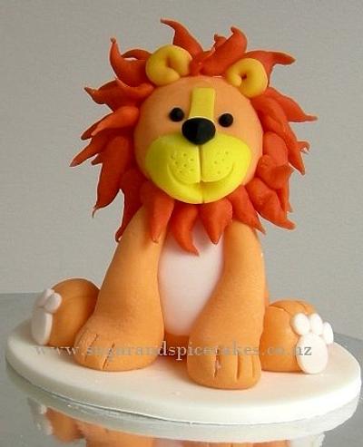 Leopold Lion Cake Topper in fondant - Cake by Mel_SugarandSpiceCakes