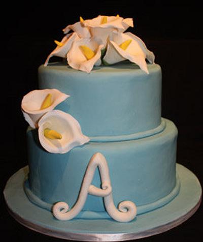 Tiffany Blue with Lillies - Cake by Ciccio 