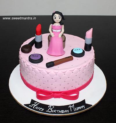 Girl makeup cake - Cake by Sweet Mantra Homemade Customized Cakes Pune