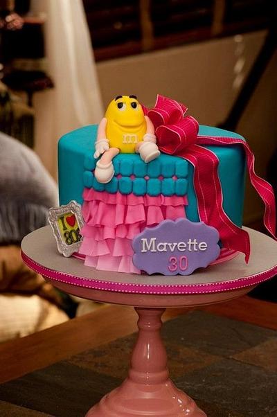 80's Cake and Cupcakes with Yellow M&M Topper - Cake by Mavic Adamos