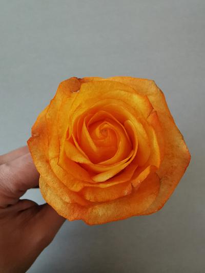 Wafer paper rose - Cake by Tirki