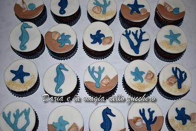 Sea themed cupcakes - Cake by Daria Albanese