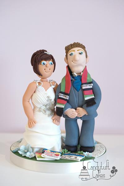 Bride and Groom cake topper - Cake by Kathryn